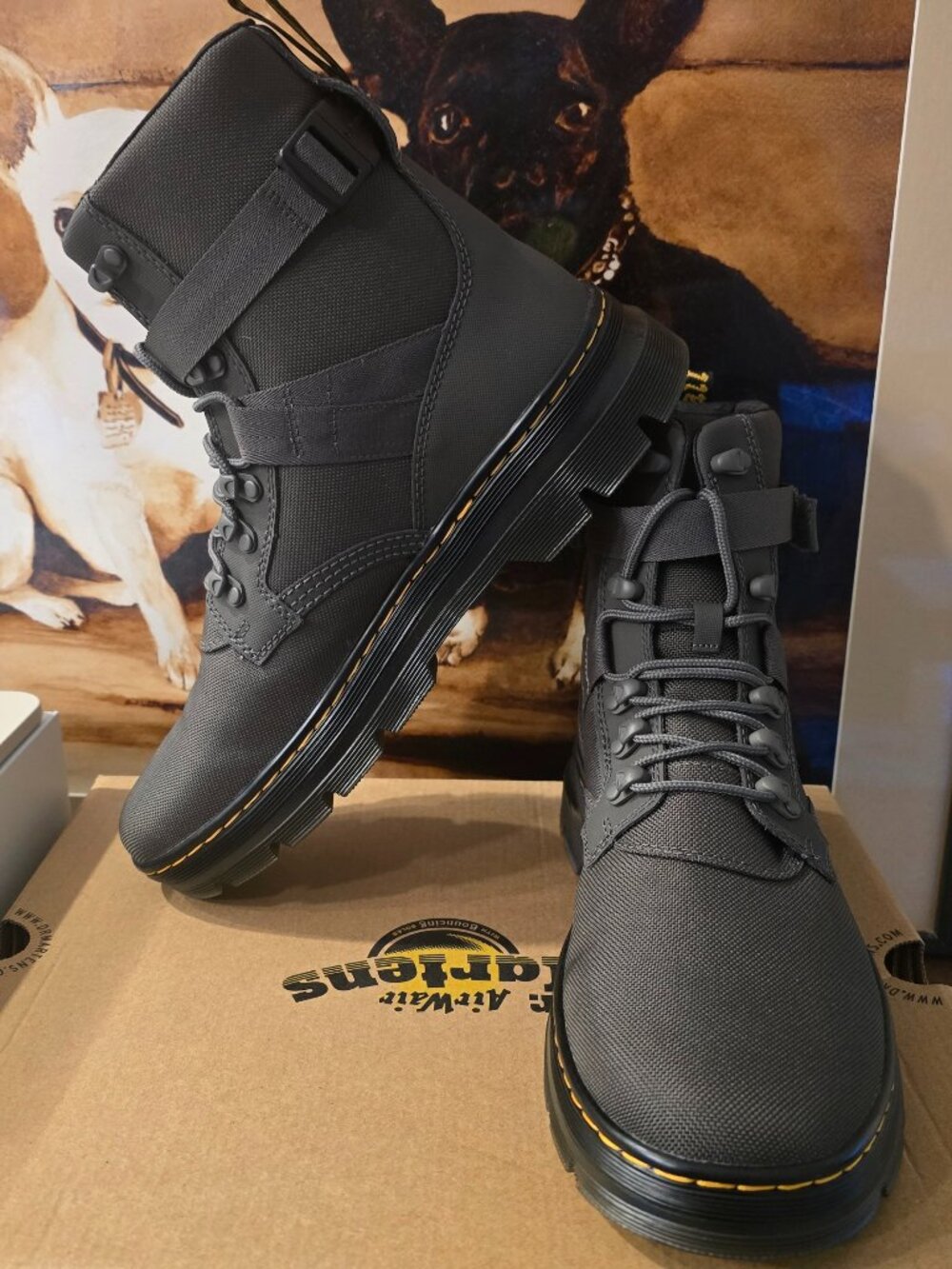 Dr Martens Combs Tech II Poly Utility Boots GUNMETAL Mens Size 12 US NEW RARE